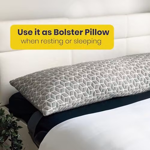 Brightr Extra Long Hug Body Pillow in Grey, W/D/H: 140 x 50 cm – 5