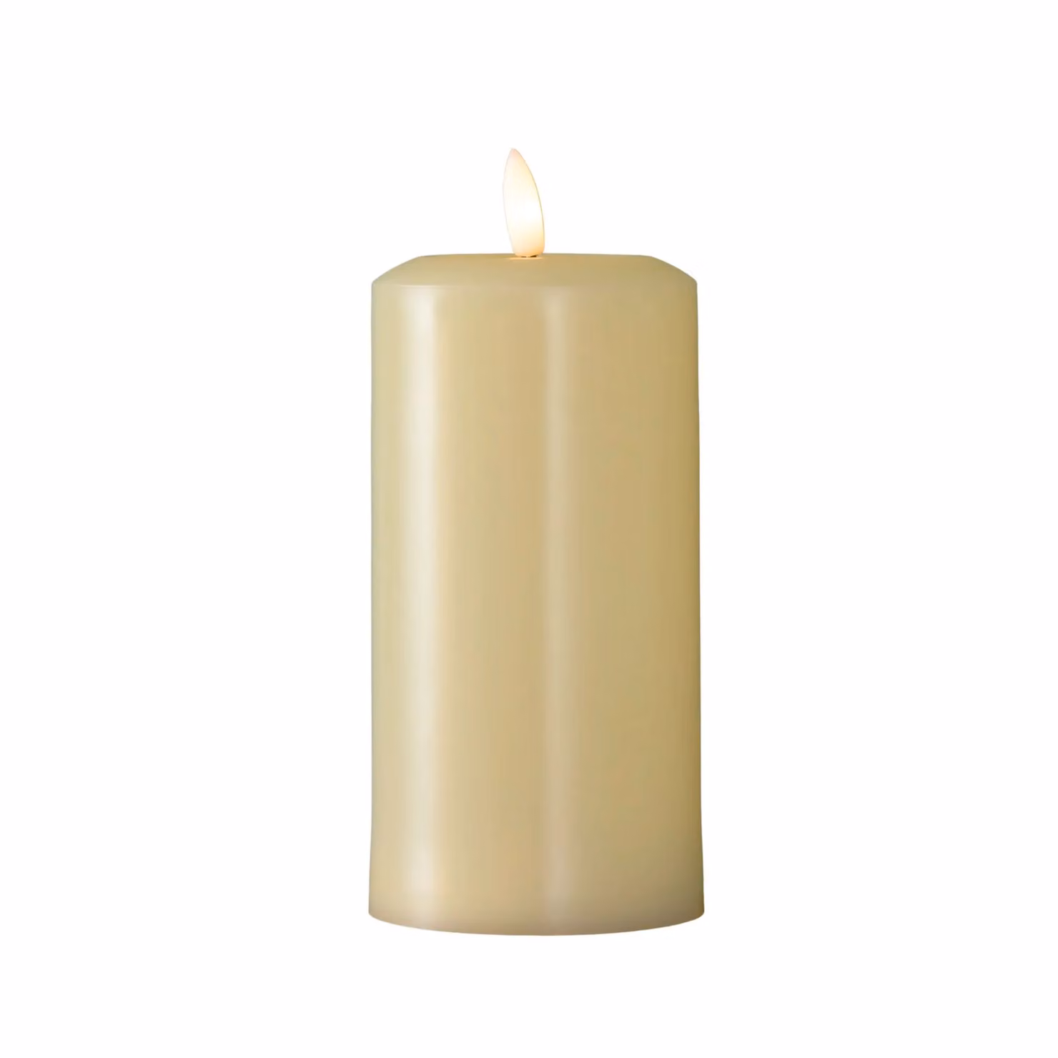 Samuel Alexander Cream Flickering Flameless LED Pillar Candle, 18 cm – 3