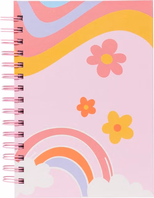 i-doodle Daisies and Dreams Chunky A5 Notebook in Pink