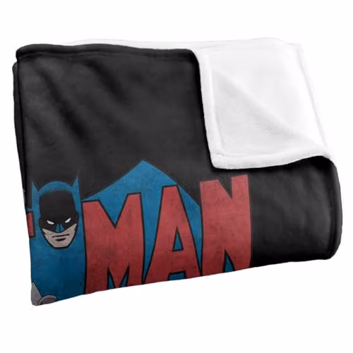 Warner Bros. Batman Seasons Greetings Christmas Comic Cover Super Soft Fleece Throw Blanket, Multicolour, W: 91 cm, D: 147 cm – 2