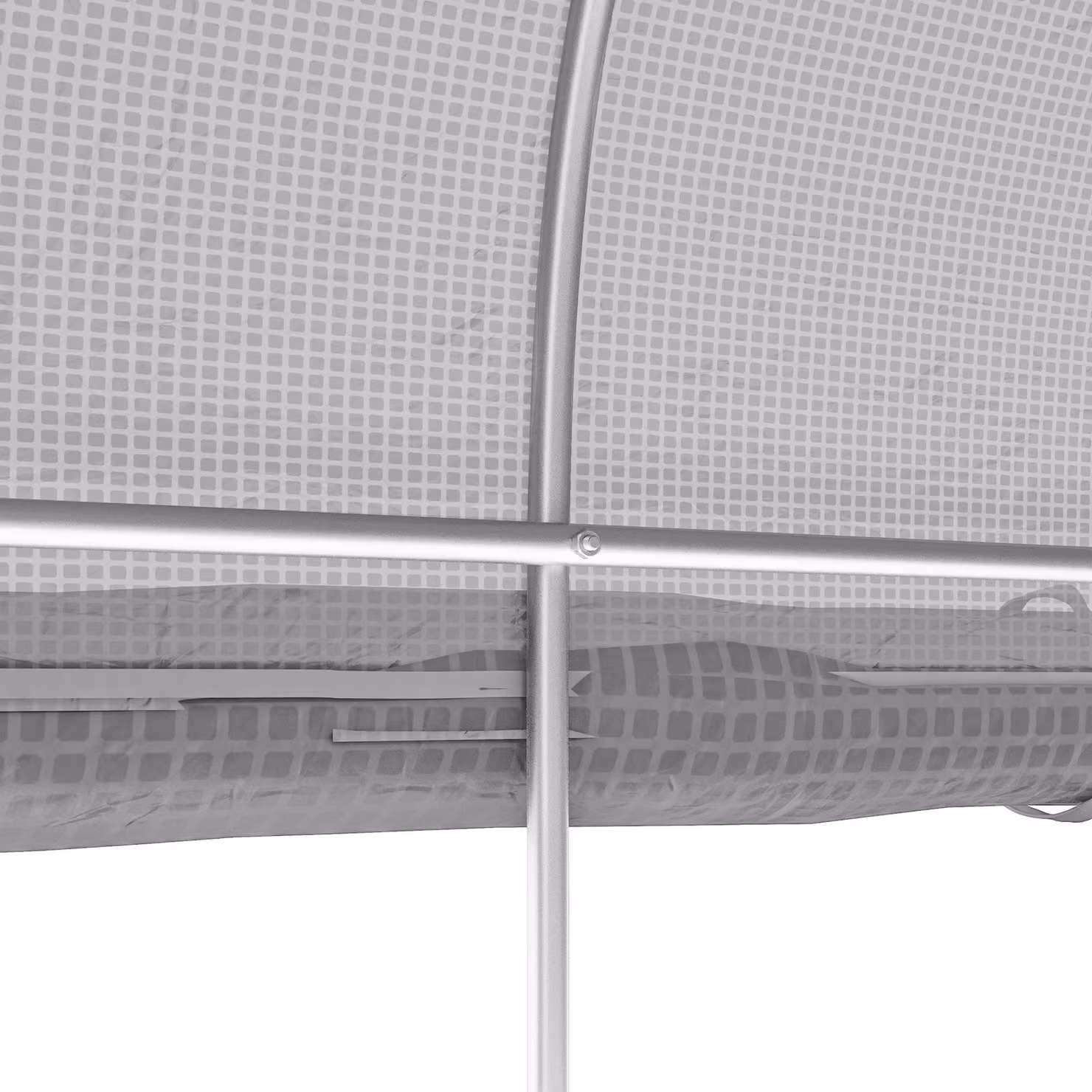 Outsunny White Walk-in Polytunnel Greenhouse with PE Cover, Mesh Door and Windows, W/D/H: 3 x 2 x 2 m – 7