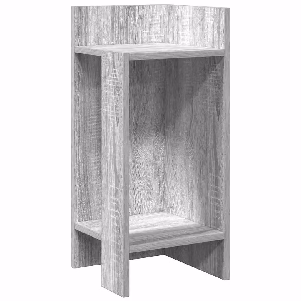 Berkfield Home Set of 2 Side Tables with Shelf, Grey Sonoma, W: 25.5 cm, D: 27 cm, H: 60 cm – 3