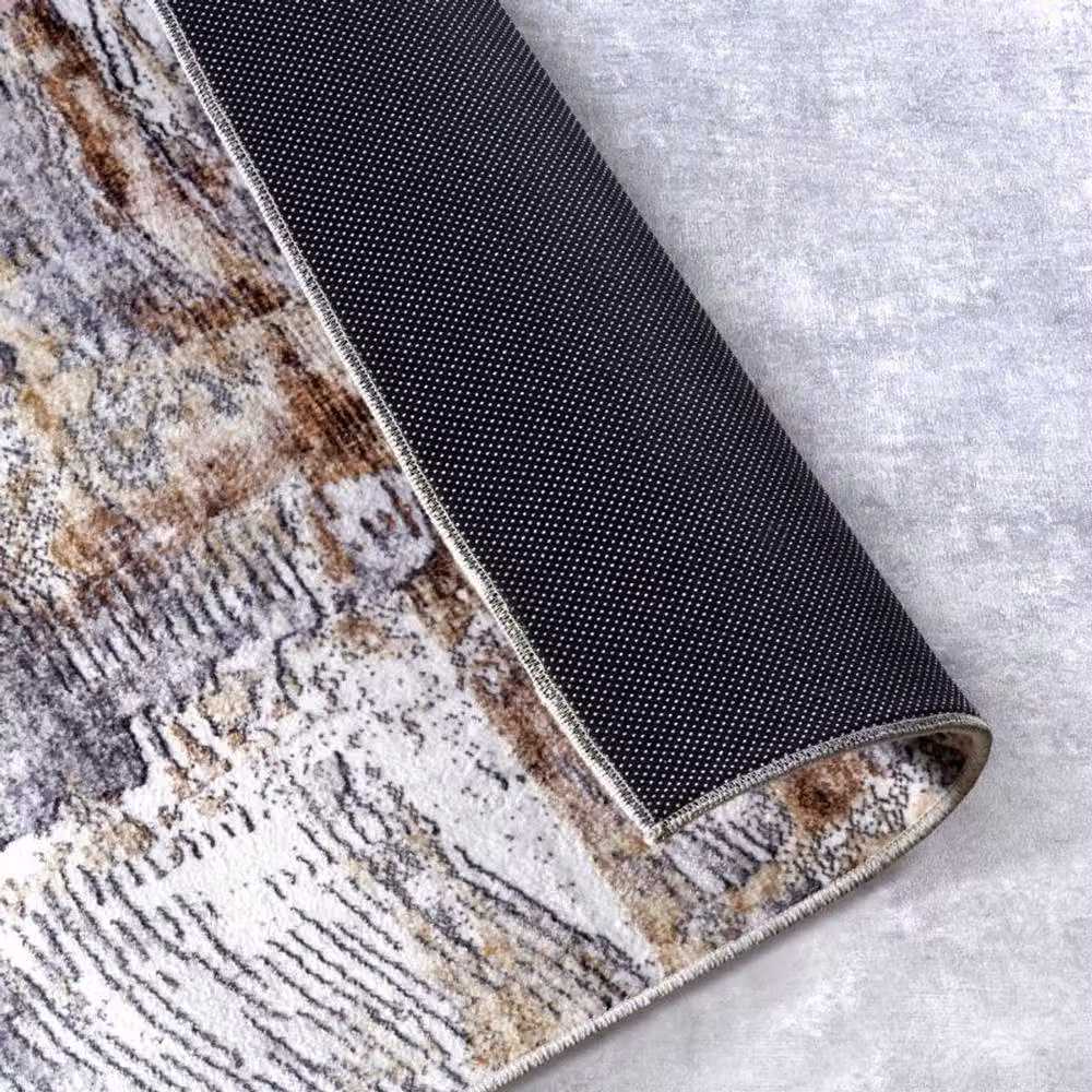 THE RUGS Imagination Malard Shortpile Abstract Modern Polyester Rug in Black and Multicolour, W: 200 cm, L: 290 cm – 2