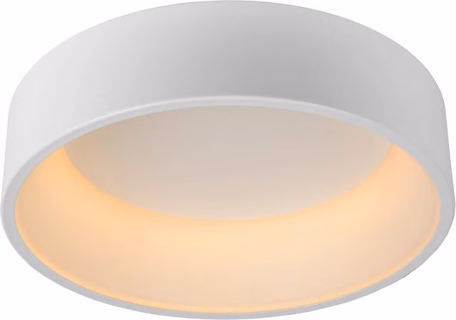 Lucide Talowe Modern LED Flush Ceiling Light, White, Diameter: 32 cm