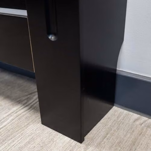 AIRWAVE Black Lacquered MDF Radiator Cover with Modern Horizontal Striped Design (Medium) – 3