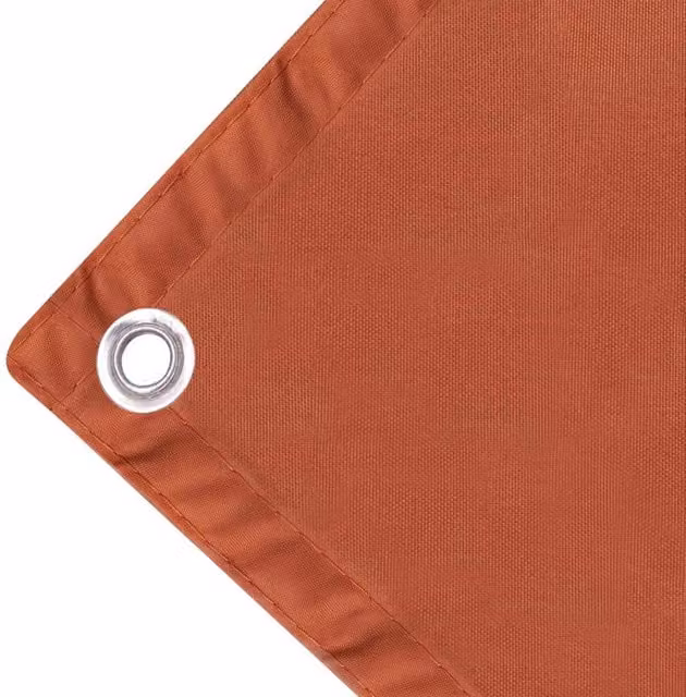 Berkfield Home Modern Balcony Screen in Terracotta Oxford Fabric, W: 90 cm, L: 600 cm