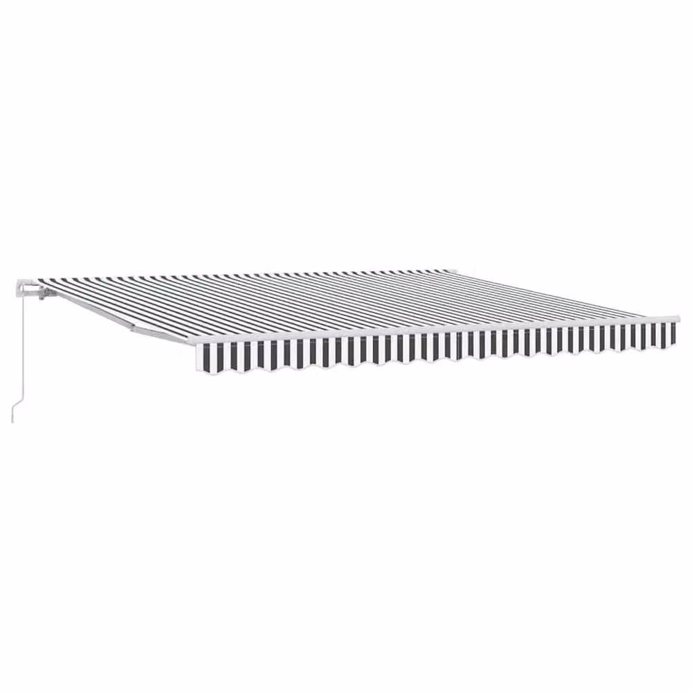 Berkfield Home Manual Retractable Folding Arm Awning in Anthracite and White, W/D/H: 400 x 300 x 165 cm – 3