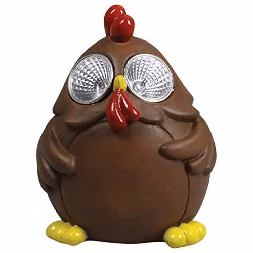 Luxform Solar LED Animal Light, Brown Hen with LED Eyes – 1