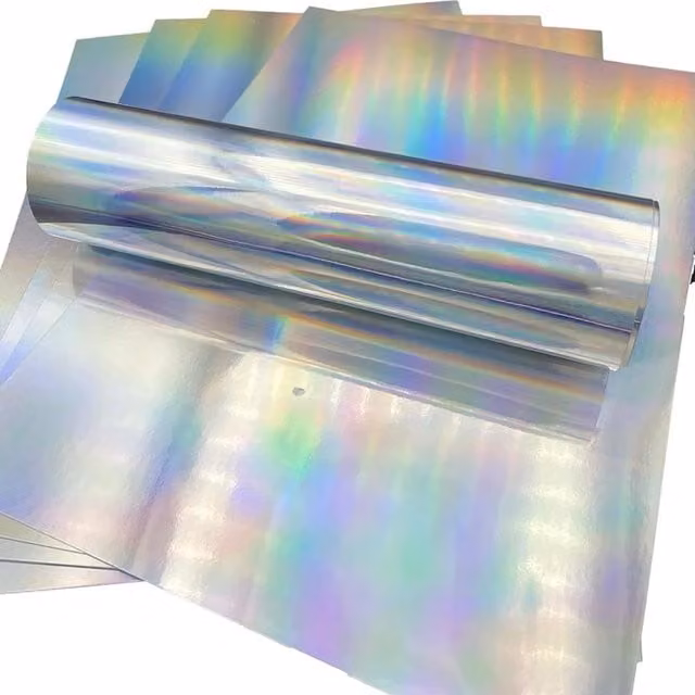 Mirri Pack of 5 Rainbow Glossy Construction Paper Cards in Silver and Multicolour, A4