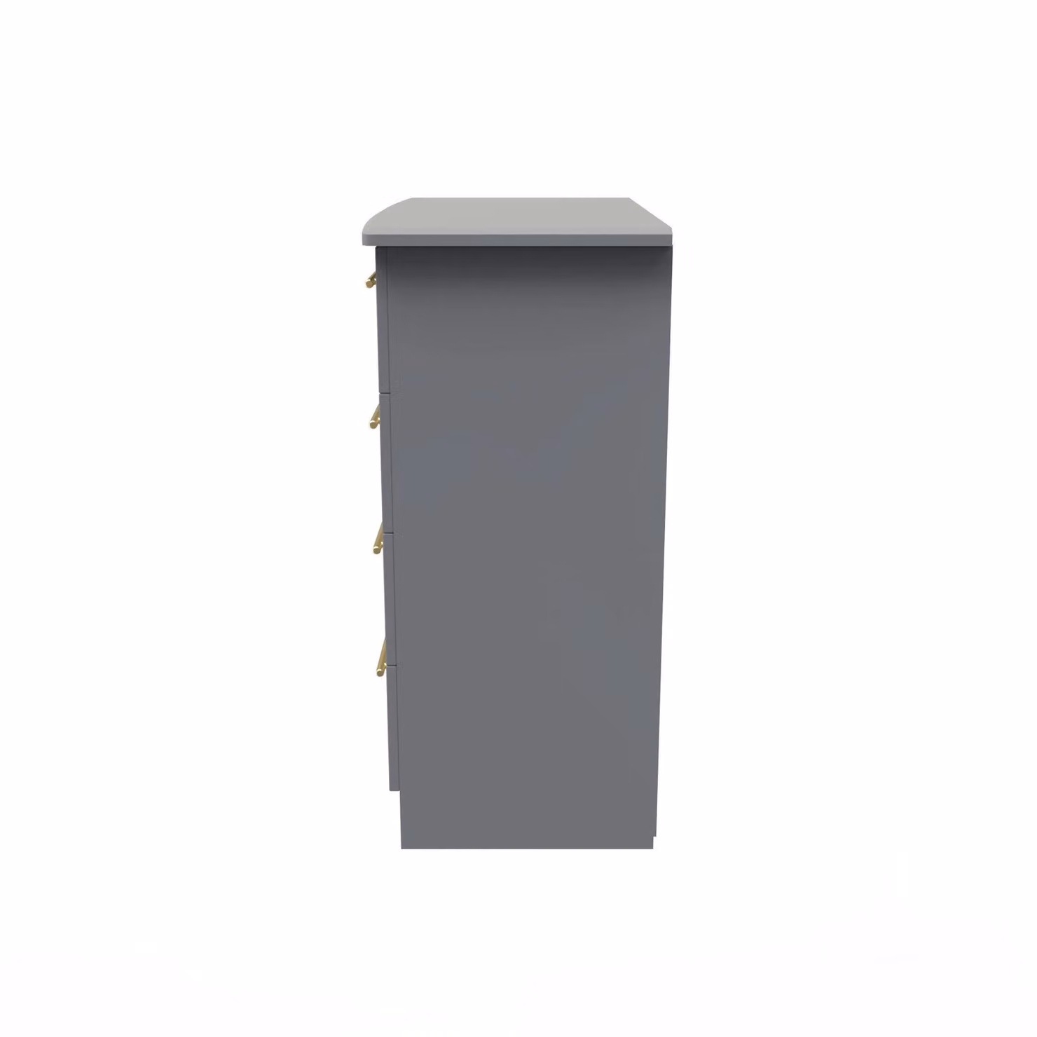 Helmsley 4 Drawer Chest in Dark Grey with Gold Accents, Ready Assembled – 2