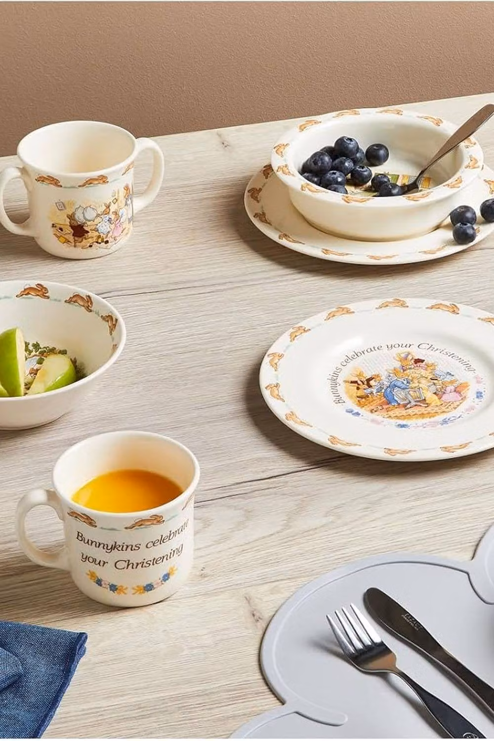 Royal Doulton Bunnykins Ceramic Baby Bowl and Mug Set in Beige – 2