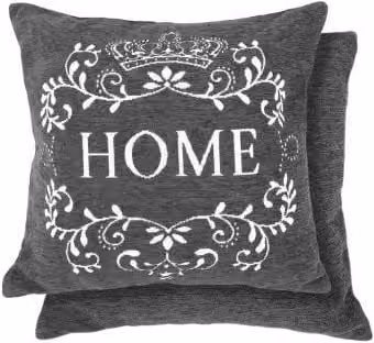 New Edge Blinds Simply Home Chenille Cushion Cover in Grey, W/D/H: 43 x 43 x 43 cm