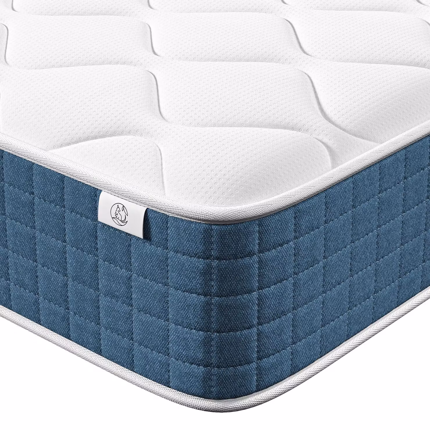 Dprodo Super King Medium Firm Hybrid Mattress with Memory Foam and Pocket Springs in Blue, W/D/H: 200 x 200 x 25 cm – 3
