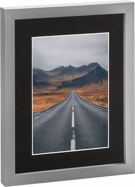 Nicola Spring Grey Rectangular Single Photo Frame with White Mount – 3