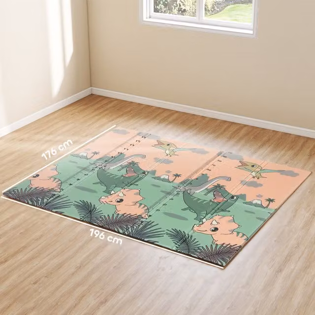 AIYAPLAY Double Sided Foldable Foam Baby Play Mat, Multicolour