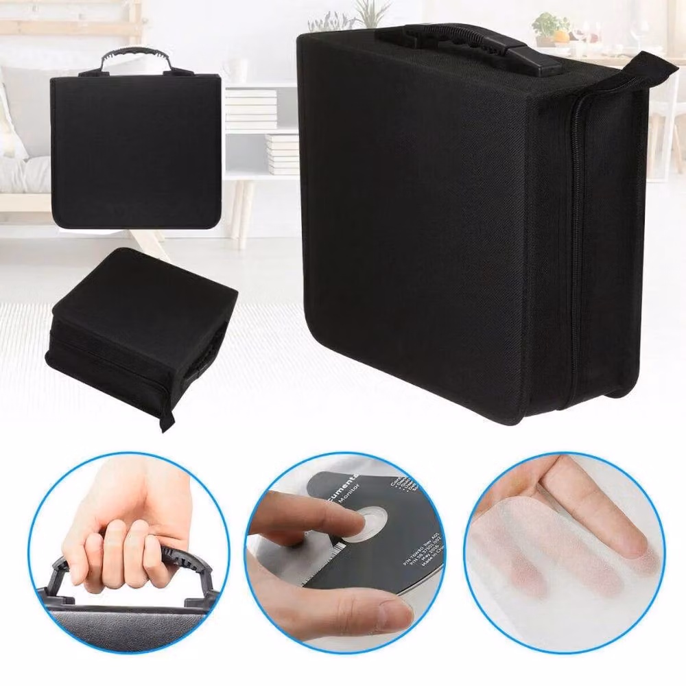 SPETLEK 400 Disc CD DVD Storage Case Wallet Holder in Black – 3
