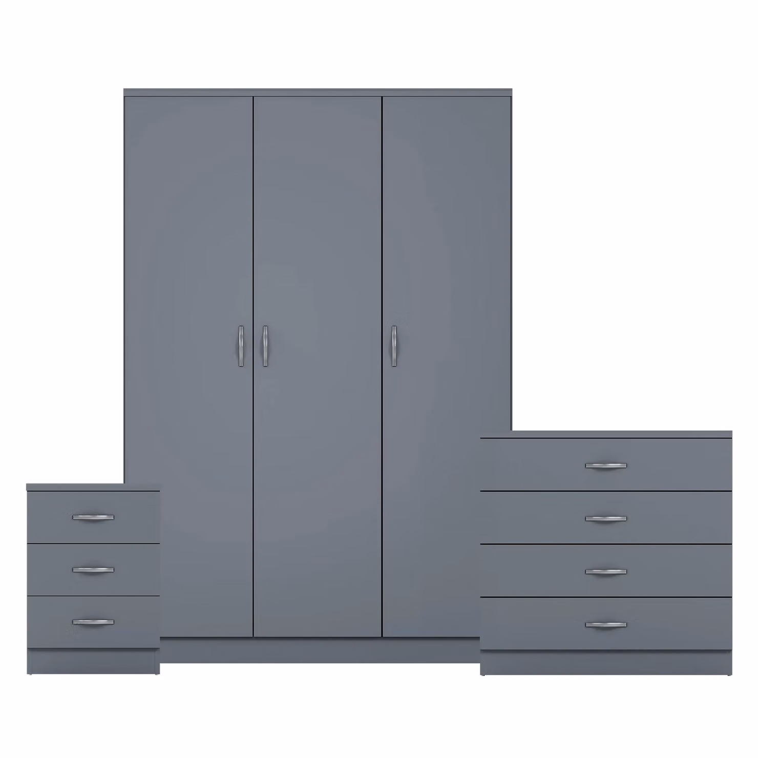 Vida Designs Modern Grey and Green Bedroom Wardrobe with Hinged Doors – 2