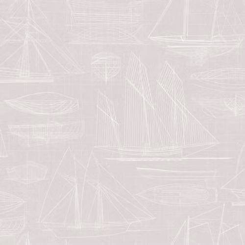 Galerie Deauville 2 Nautical Boats Maritime Wallpaper in White and Grey
