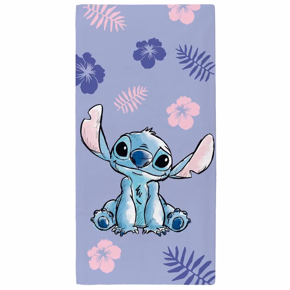 HomeSpace Direct Disney Lilo & Stitch Kids Beach Towel, Purple, W/H: 70 x 140 cm – 5