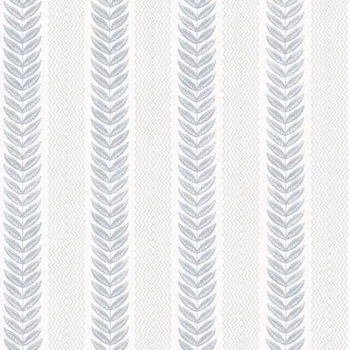 Rasch Chelsea Stripe Blue Botanical Patterned Washable Paper Wallpaper