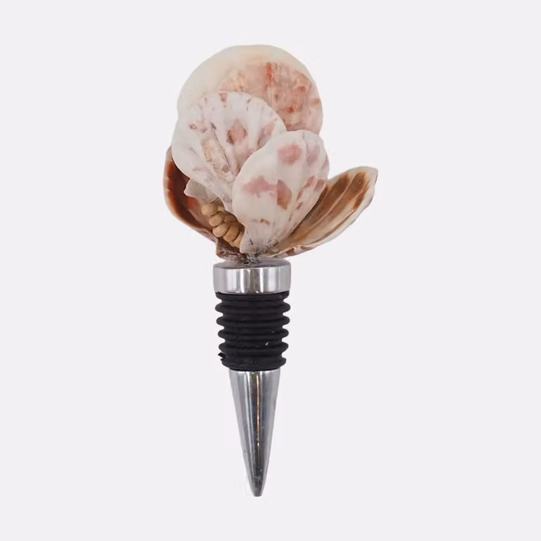 Studio Noticed Shells Bottle Stopper in Multicolour Cast Aluminium