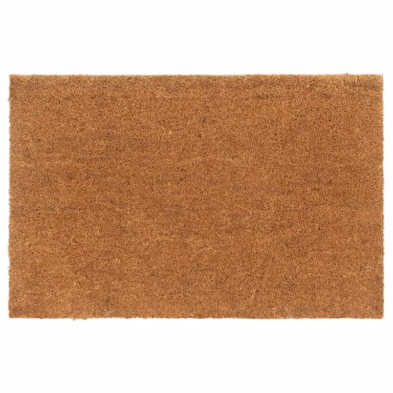 Berkfield Home Rectangular Coir and PVC Door Mat, Brown, W: 65 cm, D: 100 cm