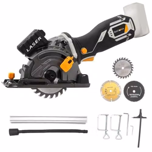 Batavia 89mm 18V Rechargeable Mini Saw Bare Unit in Yellow