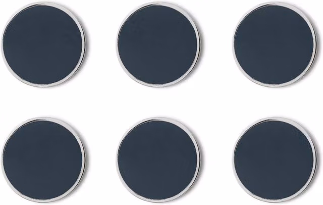 Mustard Made The Buttons Round Metal Buttons in Grey