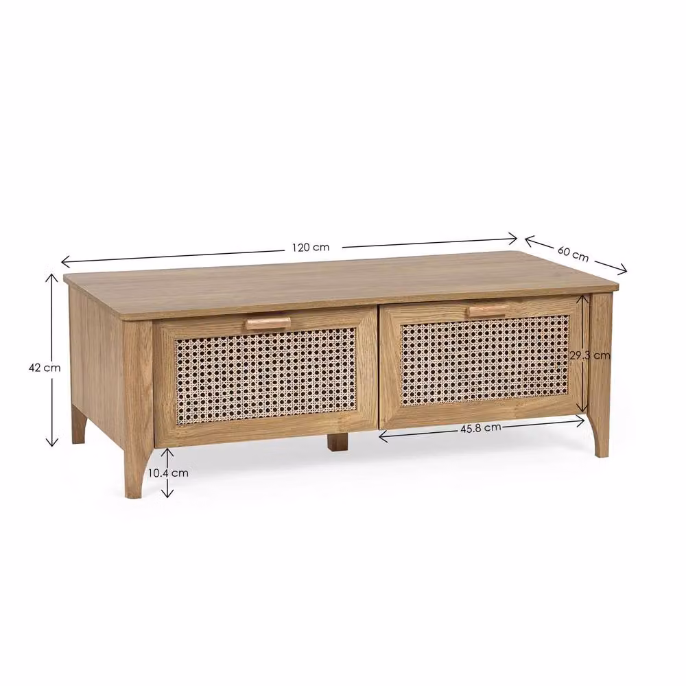 Cheshire Melrose 2 Drawer Oak Coffee Table in Brown – 2