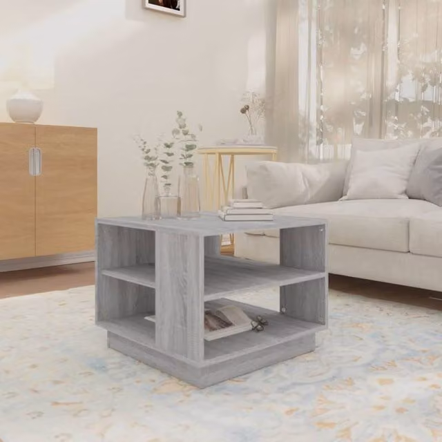 Berkfield Home Modern Square Coffee Table in Grey Sonoma, W/D/H: 55 x 55 x 43 cm – 1