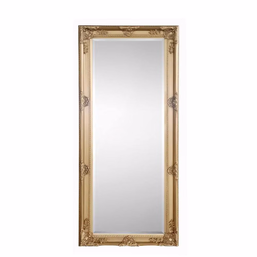 Cheshire Lumière Gold Lean-To Rectangular Freestanding Dress Mirror – 4