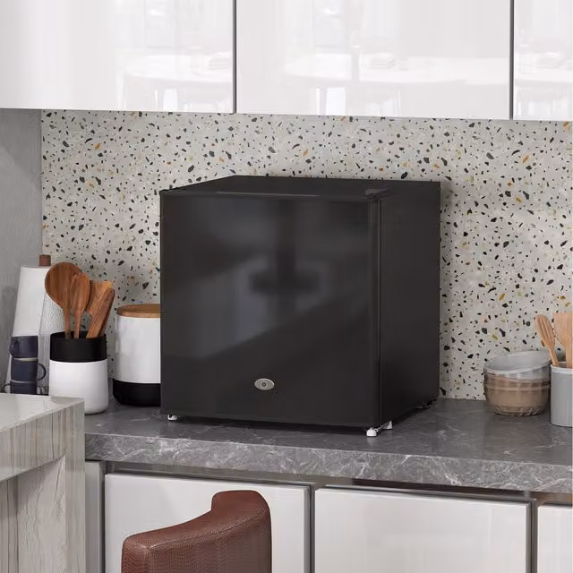 HOMCOM 35L Tabletop Mini Upright Freezer with Reversible Door, Black