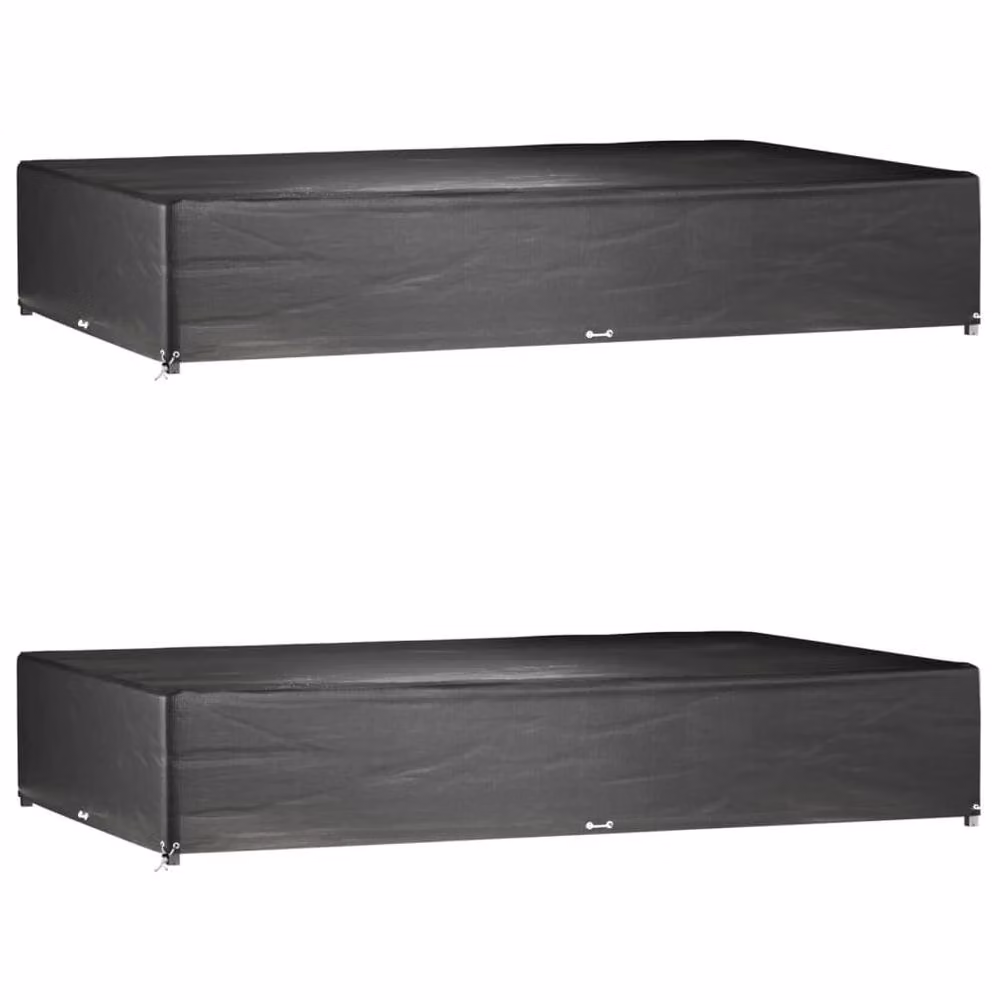 Berkfield Home Durable Garden Furniture Covers, 2 Pack, Black, W/D/H: 325 x 205 x 60 cm – 2
