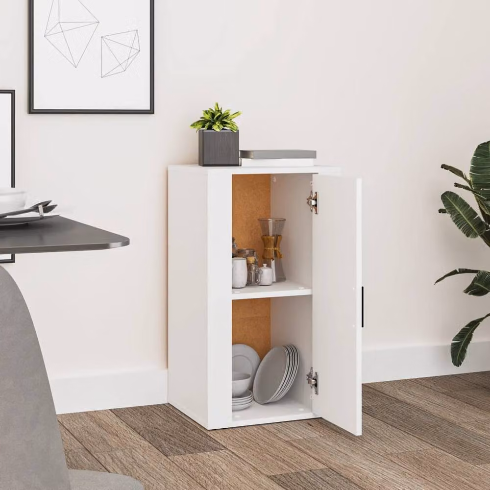 Berkfield Home White Sideboard in Matt MDF, W/D/H: 40 x 33 x 70 cm – 2