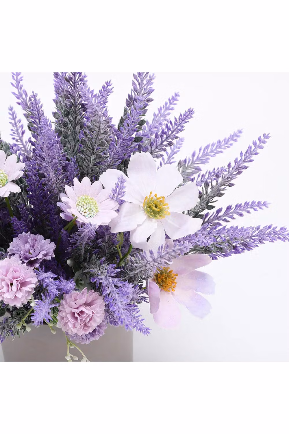 Living and Home Artificial Purple Lavender Potted Tabletop Planter – 3