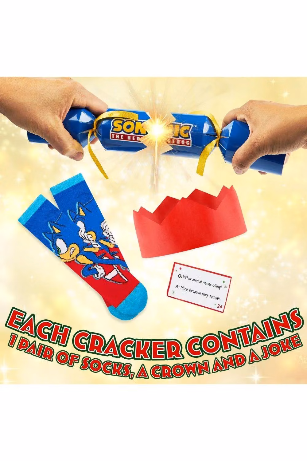 United Essentials Sonic the Hedgehog Christmas Crackers, Set of 6 Multicolour Novelty Party Crackers for Children – 7