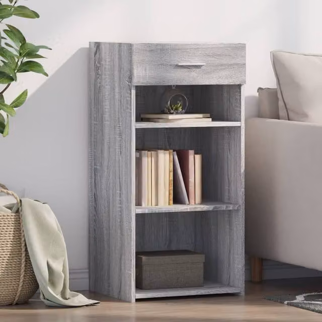 Berkfield Home Grey Sonoma Sideboard in Engineered Wood W/D/H: 45 x 42.5 x 93 cm