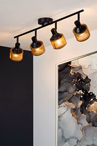 Lucide Rafa Dimmable and Adjustable Metal Ceiling Spotlight Bar in Black with 4 x E14 Sockets – 3
