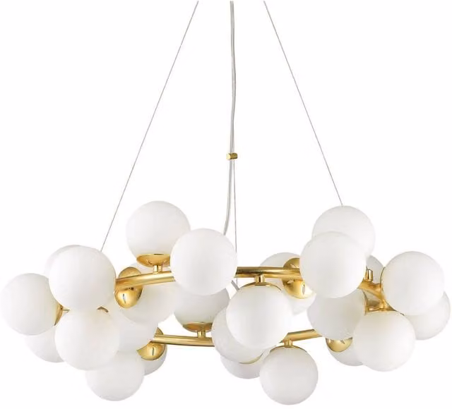 Ideal Lux Dna 25 Light Globe Ceiling Pendant in White with G9 LED Bulb