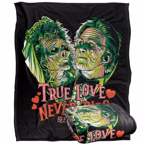 Warner Bros. Beetlejuice True Love Never Dies Super Soft Fleece Throw Blanket, Multicolour, W: 152 cm, D: 127 cm