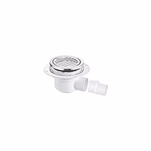 McAlpine TSG50-R125SS 75mm Water Seal Trapped Gully Reducer in White and Stainless Steel