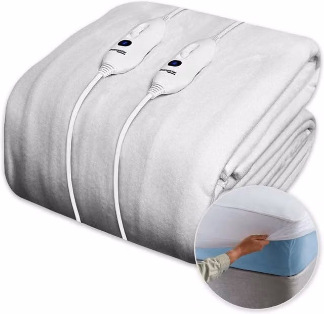 Dreamcatcher Luxury Polyester Double Electric Heated Under Blanket in White, W/D/H: 140 x 200 cm – 8