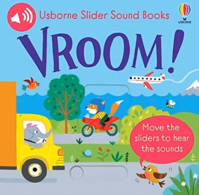 Sam Taplin Vroom Slider Sound Board Book in Multicolour