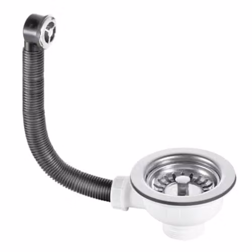 McAlpine 1.5 inch Stainless Steel Basket Strainer Waste and Overflow for Kitchen Sinks in Silver – 3