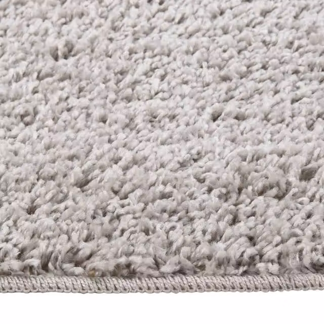 Berkfield Home Shaggy Round Rug in Grey, Diameter: 100 cm