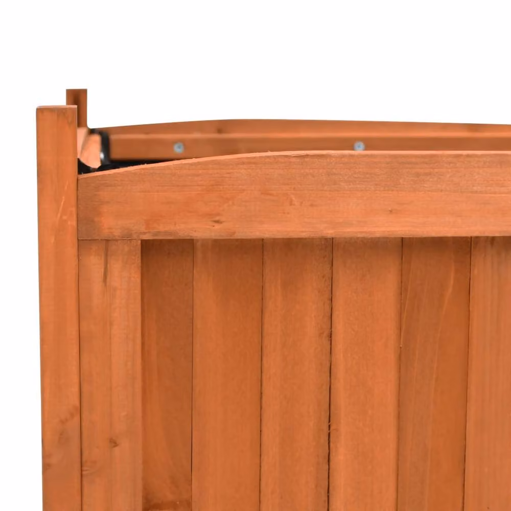 Berkfield Home Set of 2 Brown Firwood Raised Beds, W/D/H: 50 x 50 x 50 cm – 3