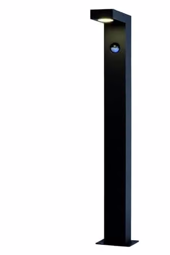 Lucide Texas-IR LED Bollard Light in Anthracite with Motion and Dusk Sensors, 7W 3000K Warm White, IP54 Rated