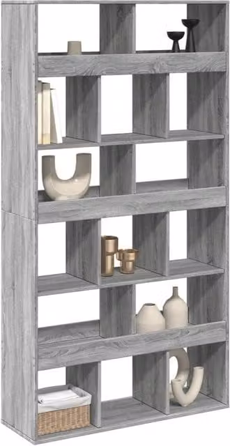 Berkfield Home Grey Sonoma Room Divider, W: 100 cm, D: 33 cm, H: 187.5 cm