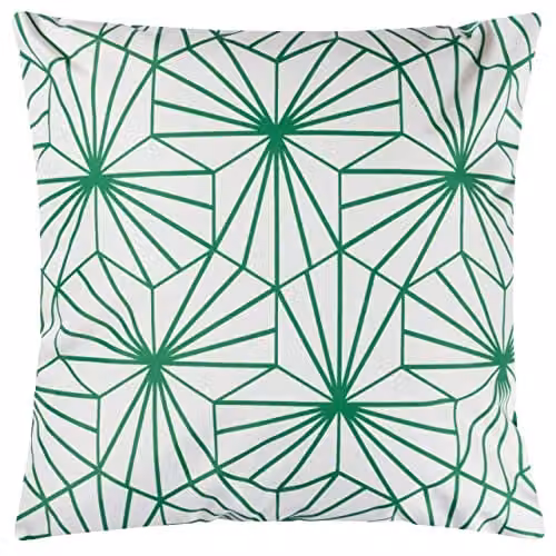 Riva Home Hexa Graphic Outdoor Square Cushion, Green, W/D/H: 43 x 43 x 43 cm – 1