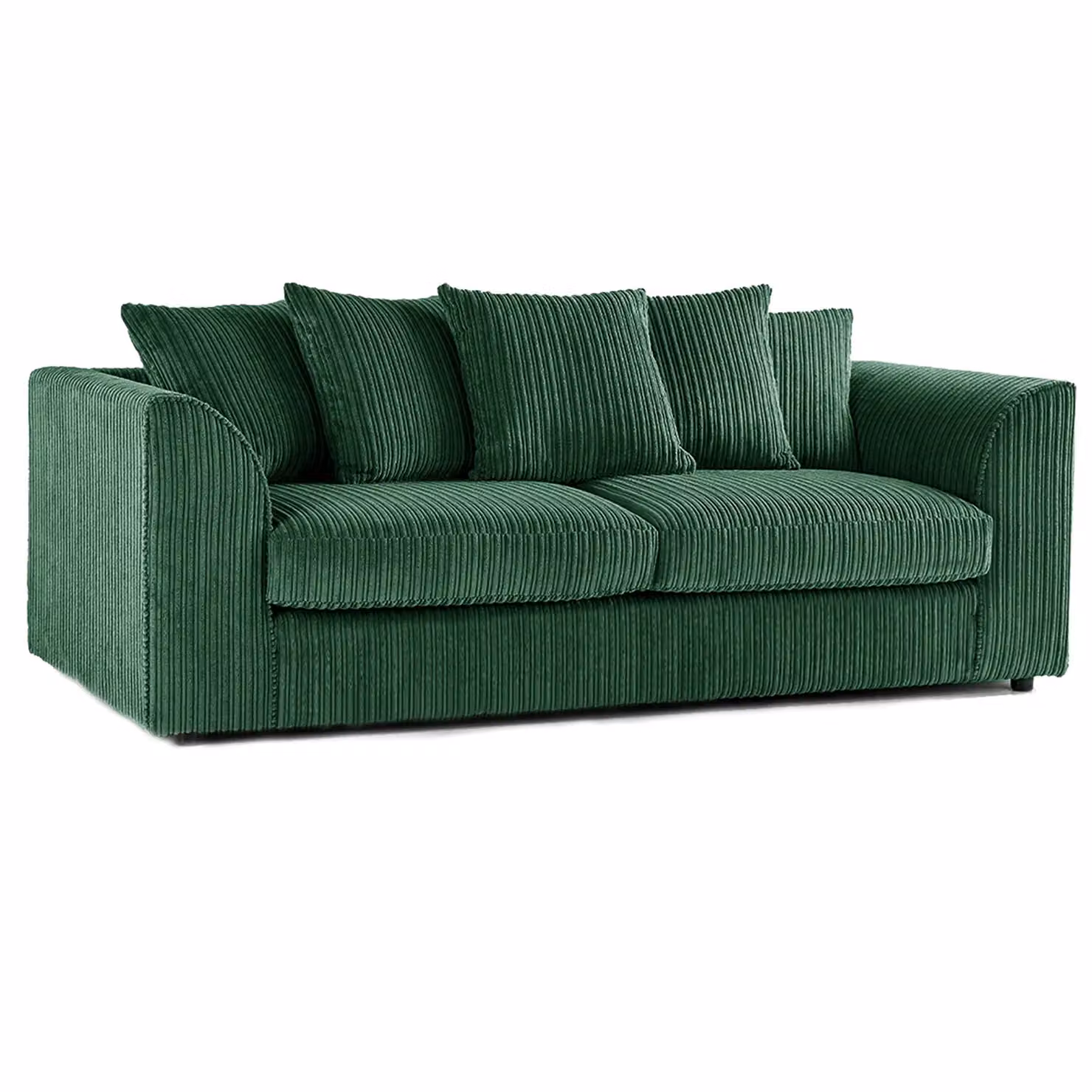 Luxor Living Green Jumbo Cord Fabric 3 + 2 Sofa Suite with Scatter Cushions – 2